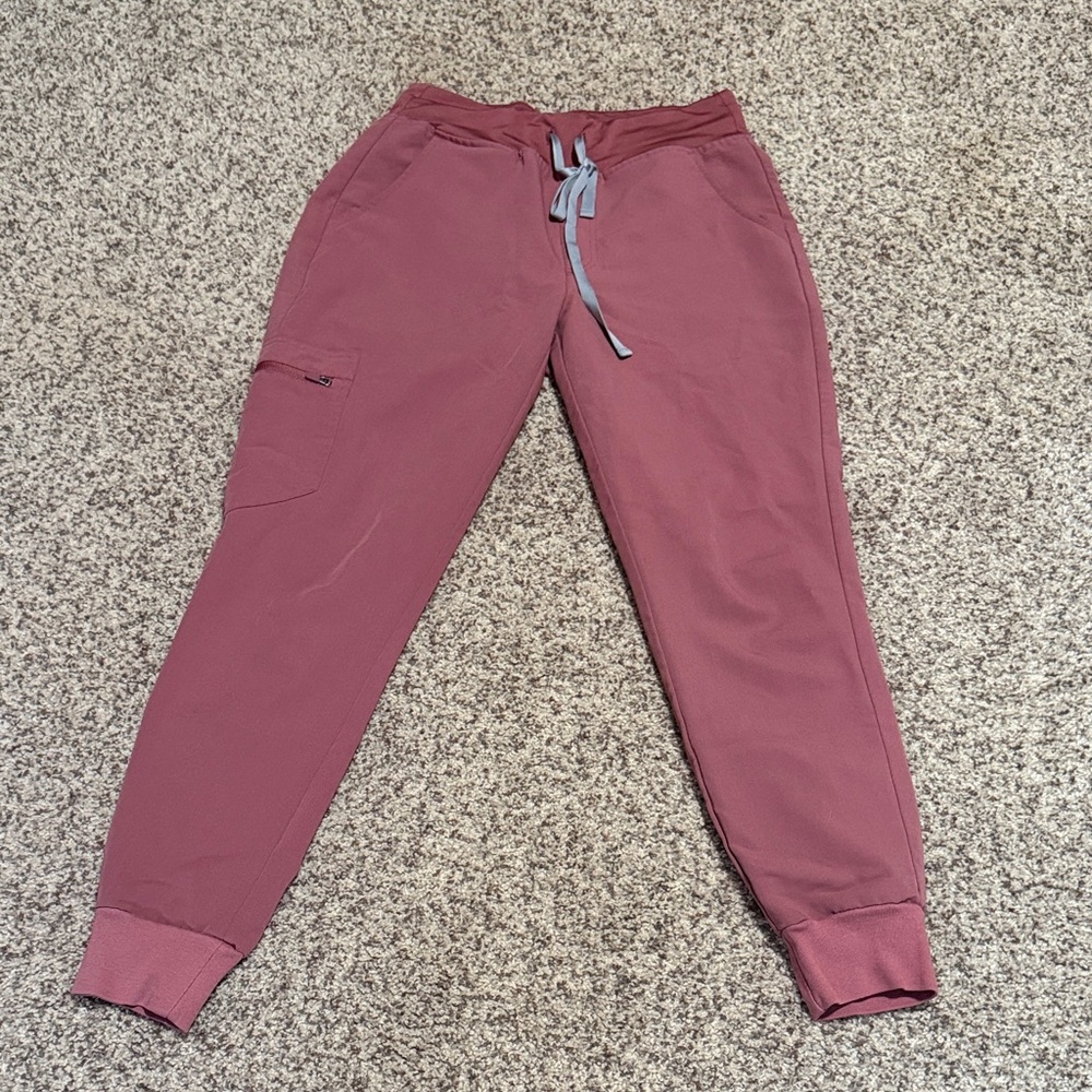 Figs Brand Mauve Jogger Pants with Drawstring